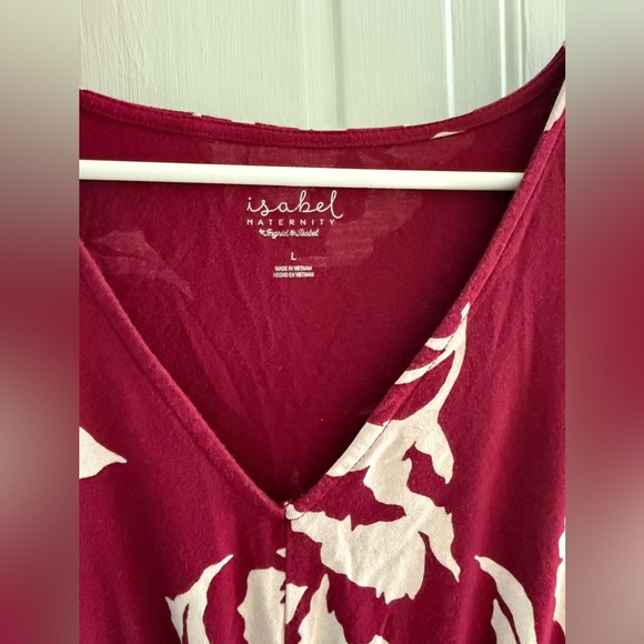 Isabel Maternity Floral Hawaiian High Low Dress Large - Picture 5 of 5